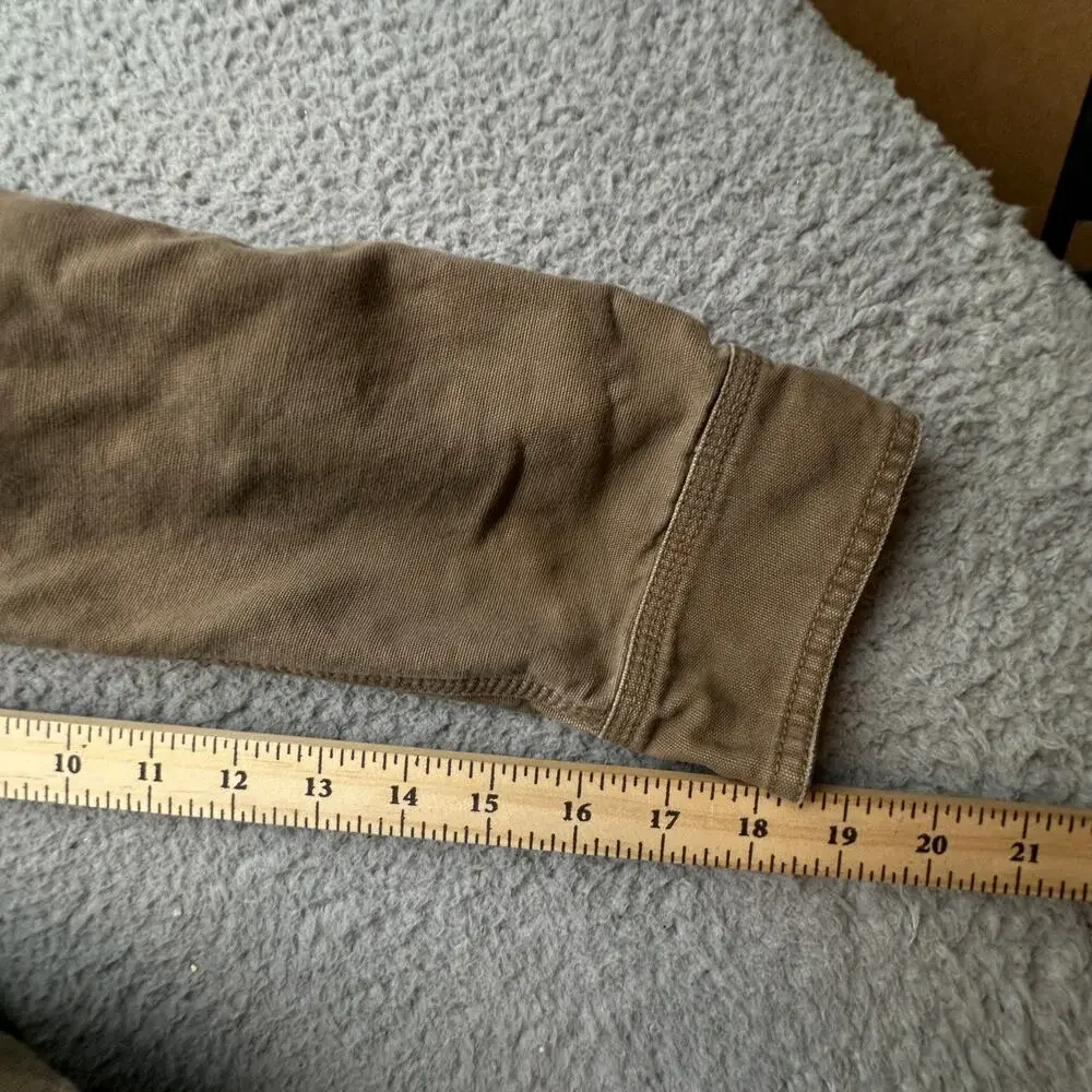 Eddie Bauer Field Canvas Jacket Mens Large Cotton Work Pockets Collared